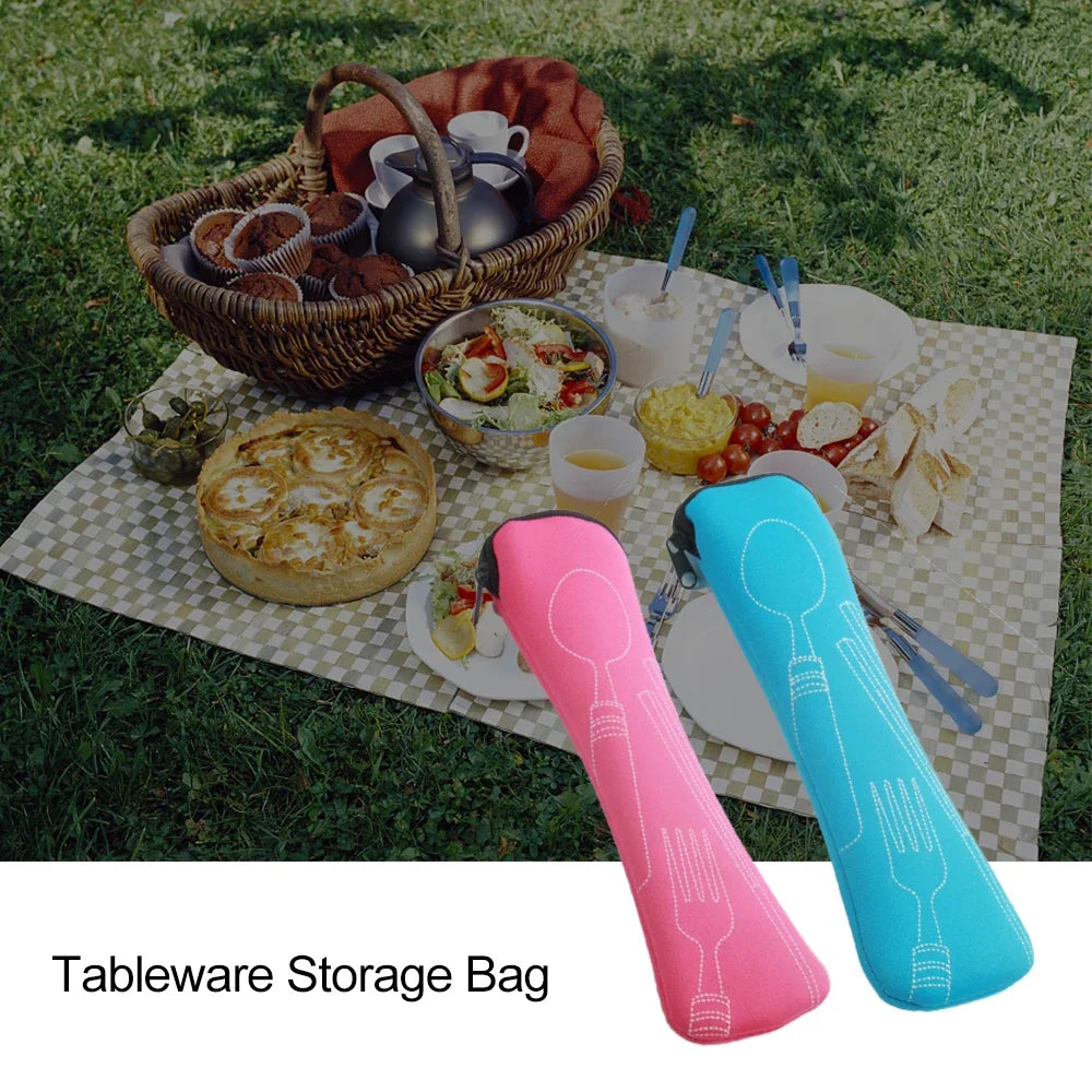 Portable Zippered Cutlery Bag