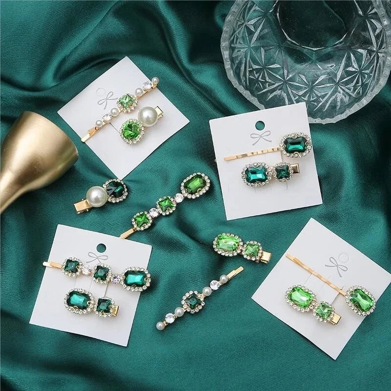 Luxury Crystal Pearl Hair Barrettes