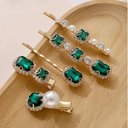 Luxury Crystal Pearl Hair Barrettes