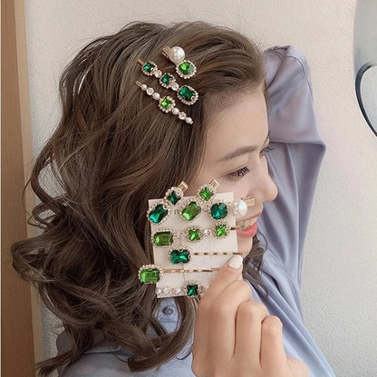Luxury Crystal Pearl Hair Barrettes