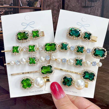 Luxury Crystal Pearl Hair Barrettes