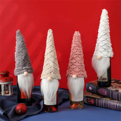 Whimsical Christmas Wine Bottle Covers