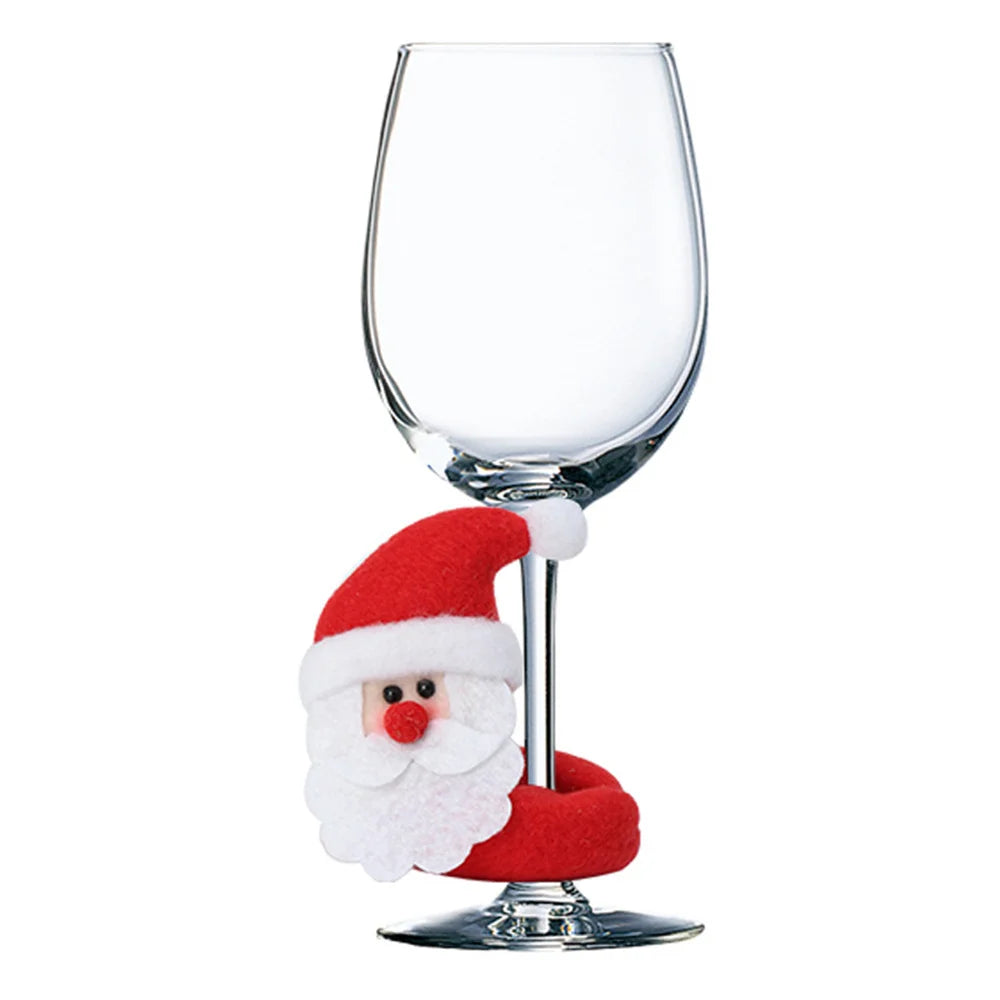 Charming Snowman Wine Bottle &amp; Glass Set