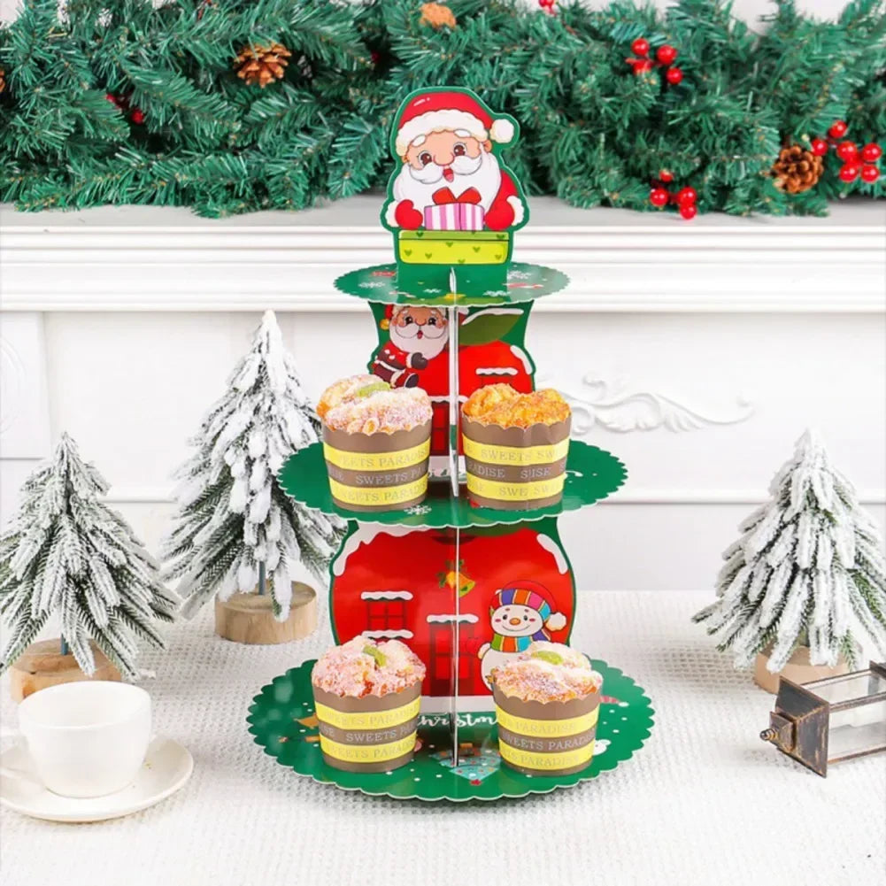 3-Layer Christmas Cupcake Stand