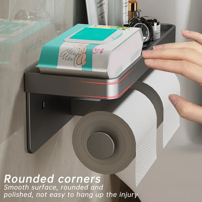 Aluminum Wall-Mounted Toilet Paper Holder