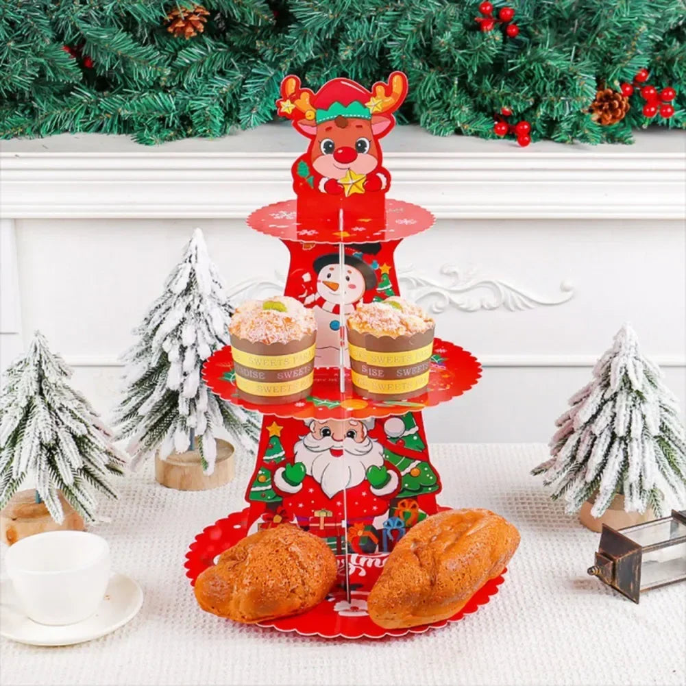 3-Layer Christmas Cupcake Stand