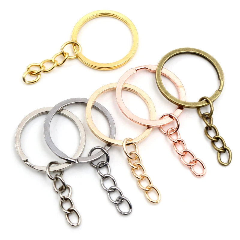 Long Round Split Keychain