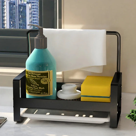 Sponge Holder Sink Caddy with Drain Tray