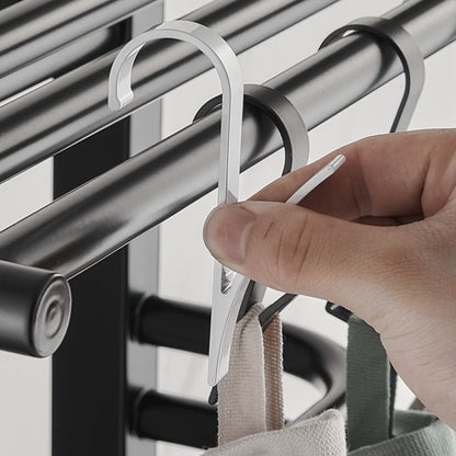 Versatile Aluminum Towel Hanger Rack