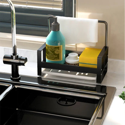 Sponge Holder Sink Caddy with Drain Tray