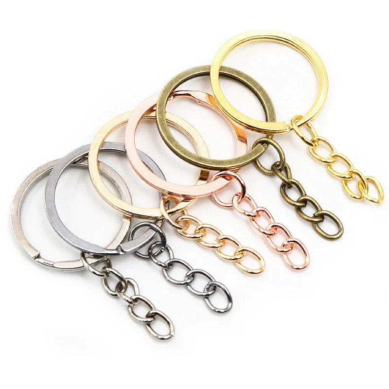 Long Round Split Keychain