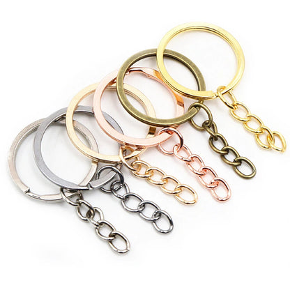 Long Round Split Keychain