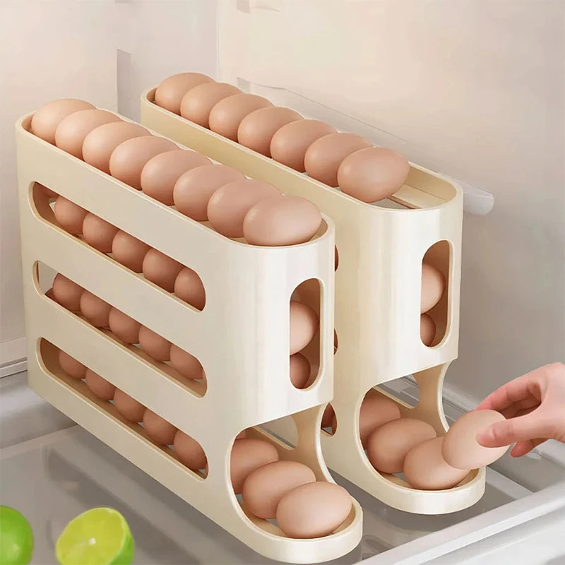 4-Layer Rolling Egg Storage Box