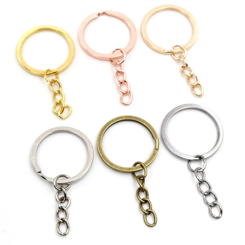 Long Round Split Keychain