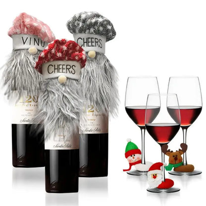 Festive Snowman Wine Bottle Set