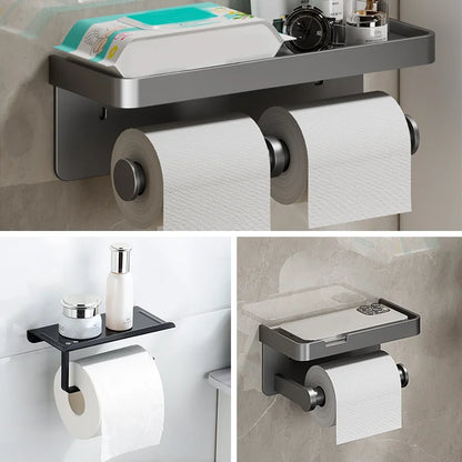 Aluminum Wall-Mounted Toilet Paper Holder